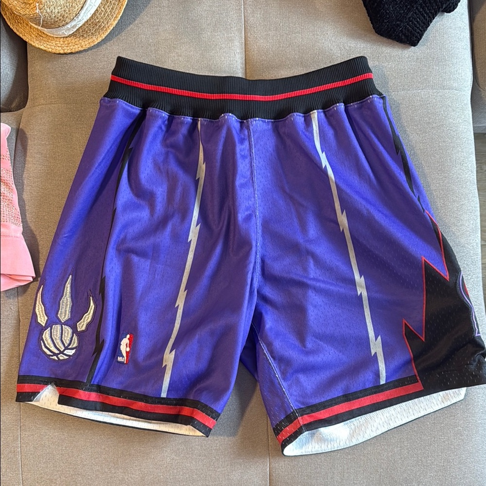 NBA Raptors 1998-1999 Men's Purple Basketball Shorts
